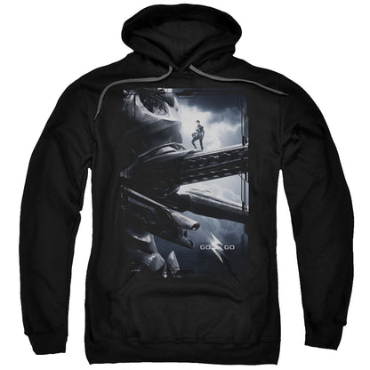 Power Rangers Black Zord Poster Mens Hoodie Black