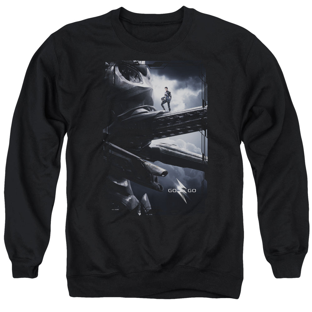 Power Rangers Black Zord Poster Mens Crewneck Sweatshirt Black