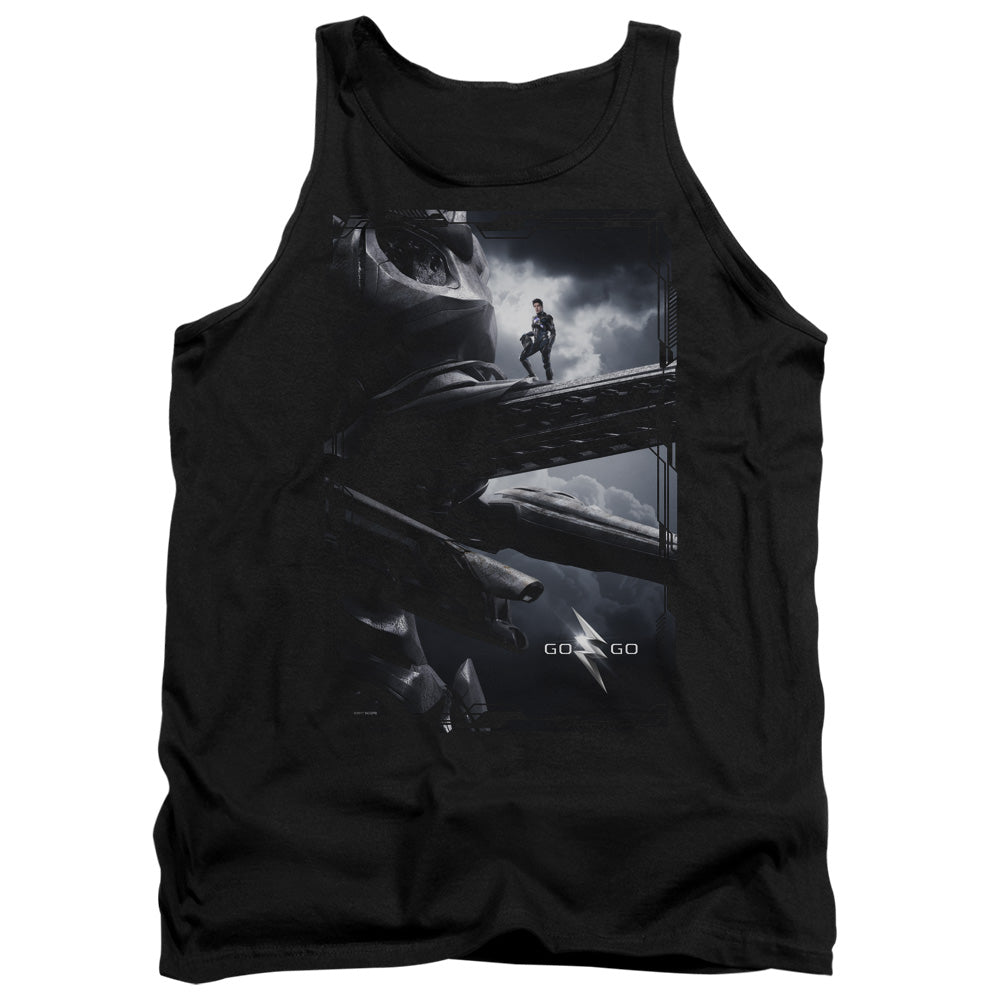 Power Rangers Black Zord Poster Mens Tank Top Shirt Black