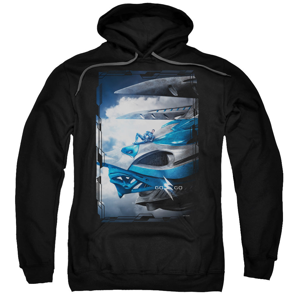 Power Rangers Blue Zord Poster Mens Hoodie Black