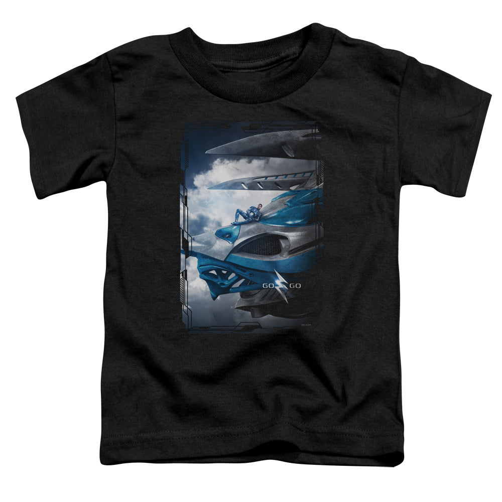 Power Rangers Blue Zord Poster Toddler Kids Youth T Shirt Black