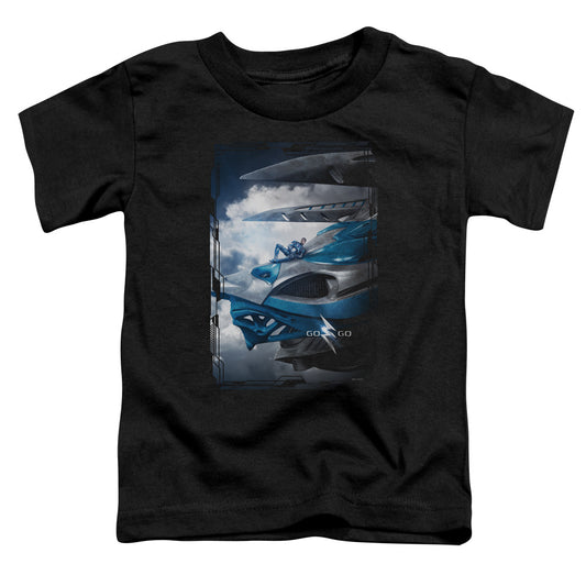 Power Rangers Blue Zord Poster Toddler Kids Youth T Shirt Black