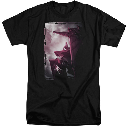 Power Rangers Pink Zord Poster Mens Tall T Shirt Black