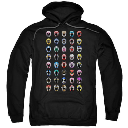 Power Rangers Visual Timeline Mens Hoodie Black