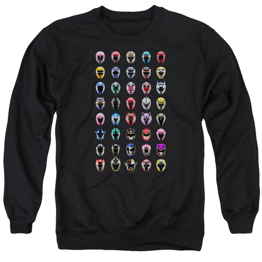 Power Rangers Visual Timeline Mens Crewneck Sweatshirt Black