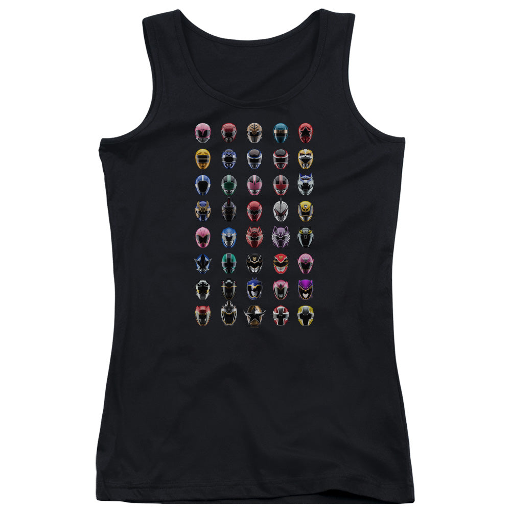 Power Rangers Visual Timeline Womens Tank Top Shirt Black