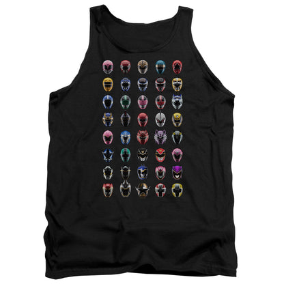 Power Rangers Visual Timeline Mens Tank Top Shirt Black