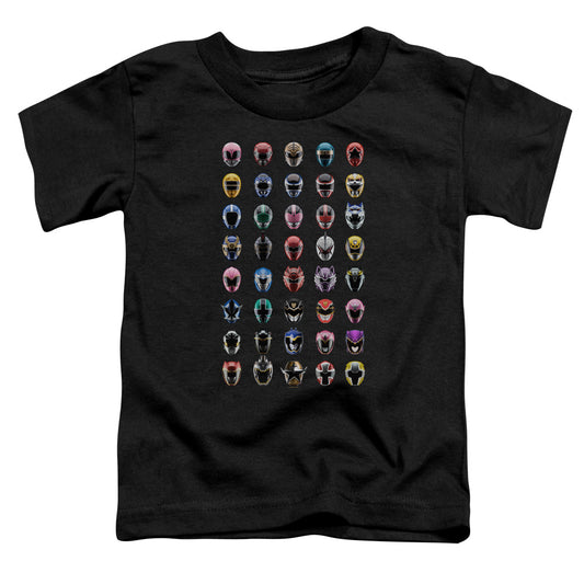 Power Rangers Visual Timeline Toddler Kids Youth T Shirt Black