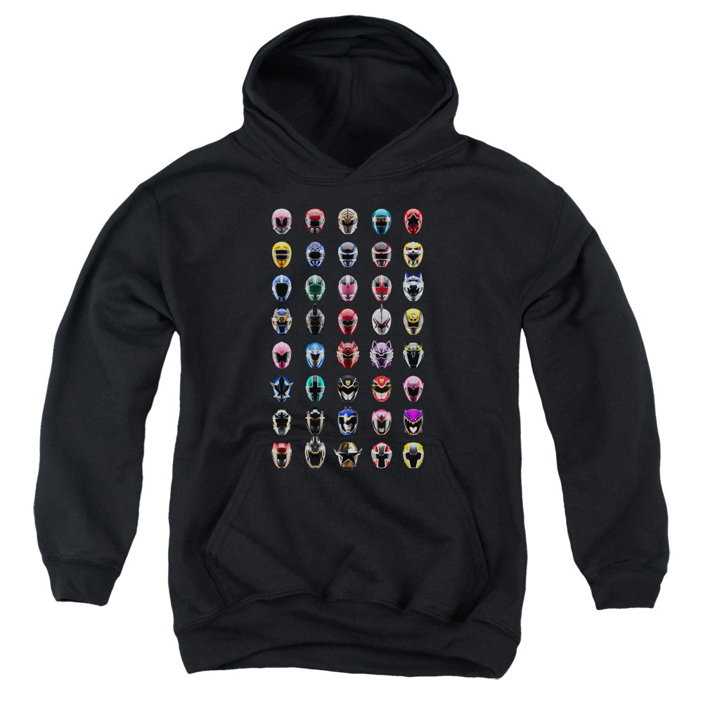 Power Rangers Visual Timeline Kids Youth Hoodie Black