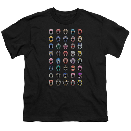 Power Rangers Visual Timeline Kids Youth T Shirt Black