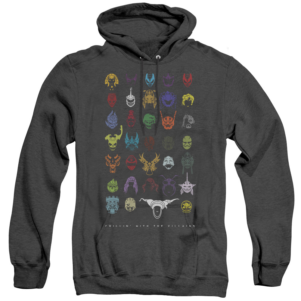 Power Rangers Villians Mens Heather Hoodie Black Officially Licensed