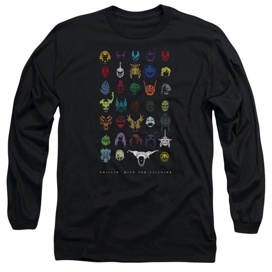 Power Rangers Villains Mens Long Sleeve Shirt Black