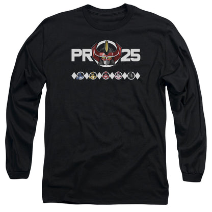 Power Rangers Megazord 25 Mens Long Sleeve Shirt Black