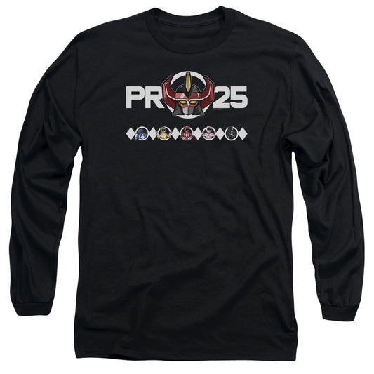 Power Rangers Megazord 25 Mens Long Sleeve Shirt Black