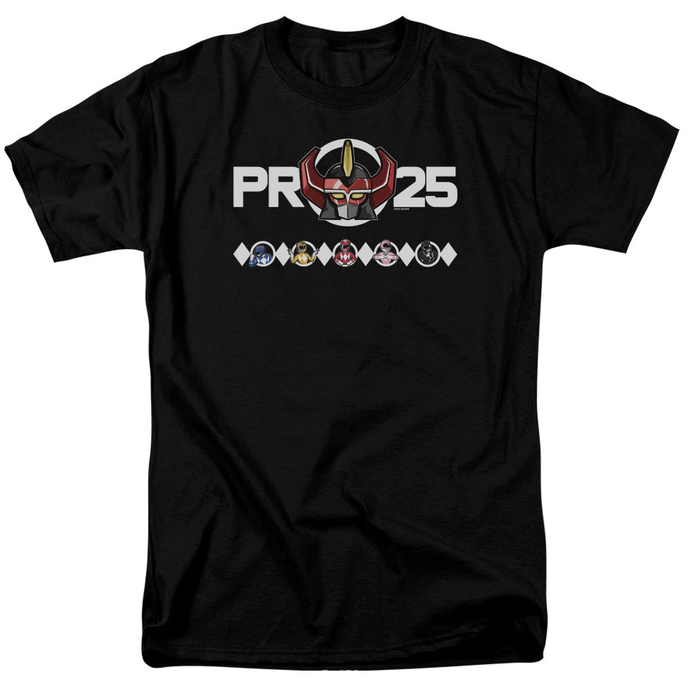 Power Rangers Megazord 25 Mens T Shirt Black Officially Licensed