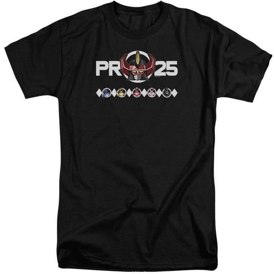 Power Rangers Megazord 25 Mens Tall T Shirt Black