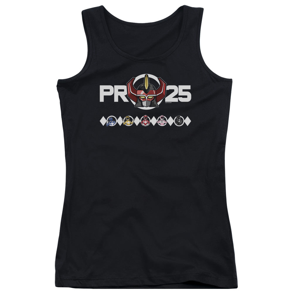 Power Rangers Megazord 25 Womens Tank Top Shirt Black