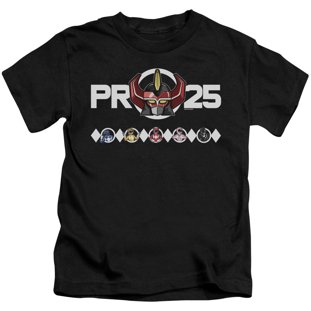 Power Rangers Megazord 25 Juvenile Kids Youth T Shirt Black