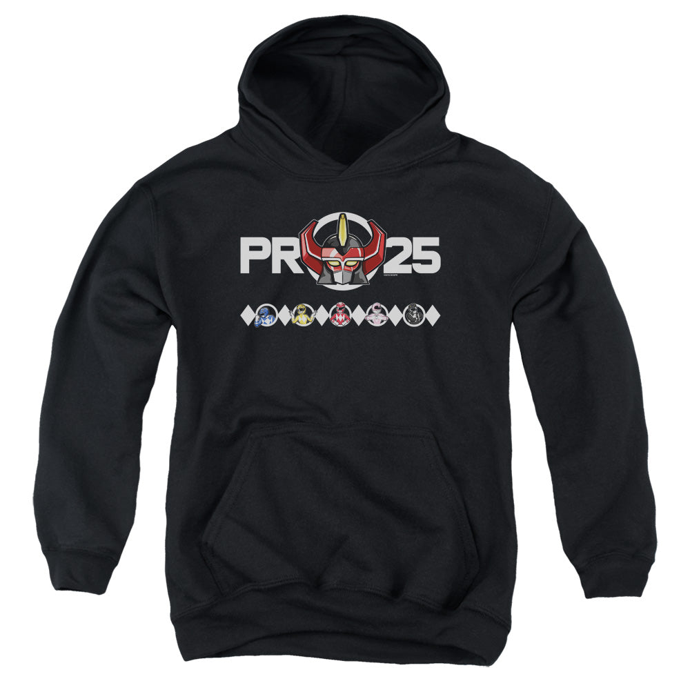 Power Rangers Megazord 25 Kids Youth Hoodie Black