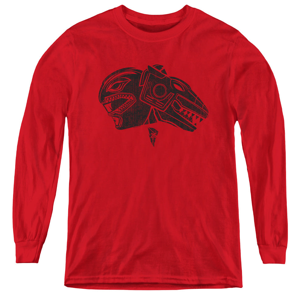 Power Rangers Red Long Sleeve Kids Youth T Shirt Red