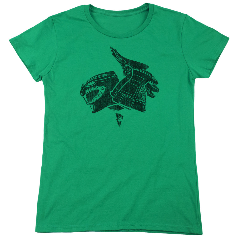 Power Rangers Green Womens T Shirt Kelly Green