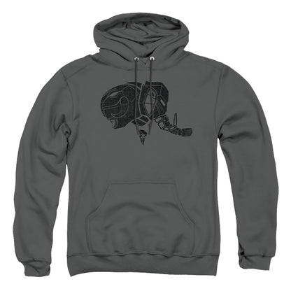 Power Rangers Black Mens Hoodie Charcoal Officially Licensed