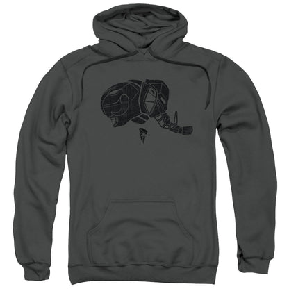Power Rangers Black Mens Hoodie Charcoal