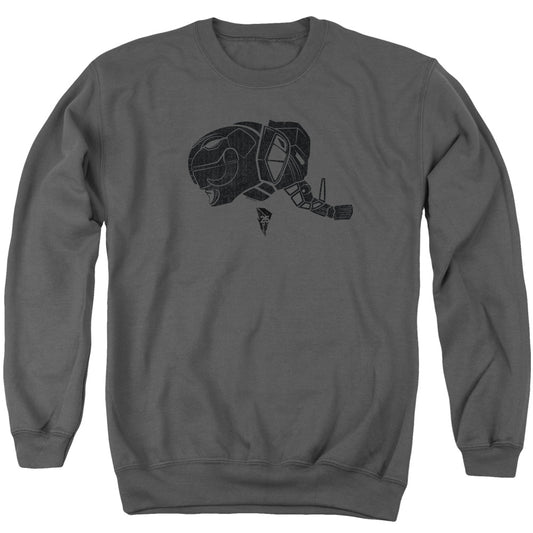 Power Rangers Black Mens Crewneck Sweatshirt Charcoal