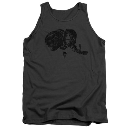 Power Rangers Black Mens Tank Top Shirt Charcoal