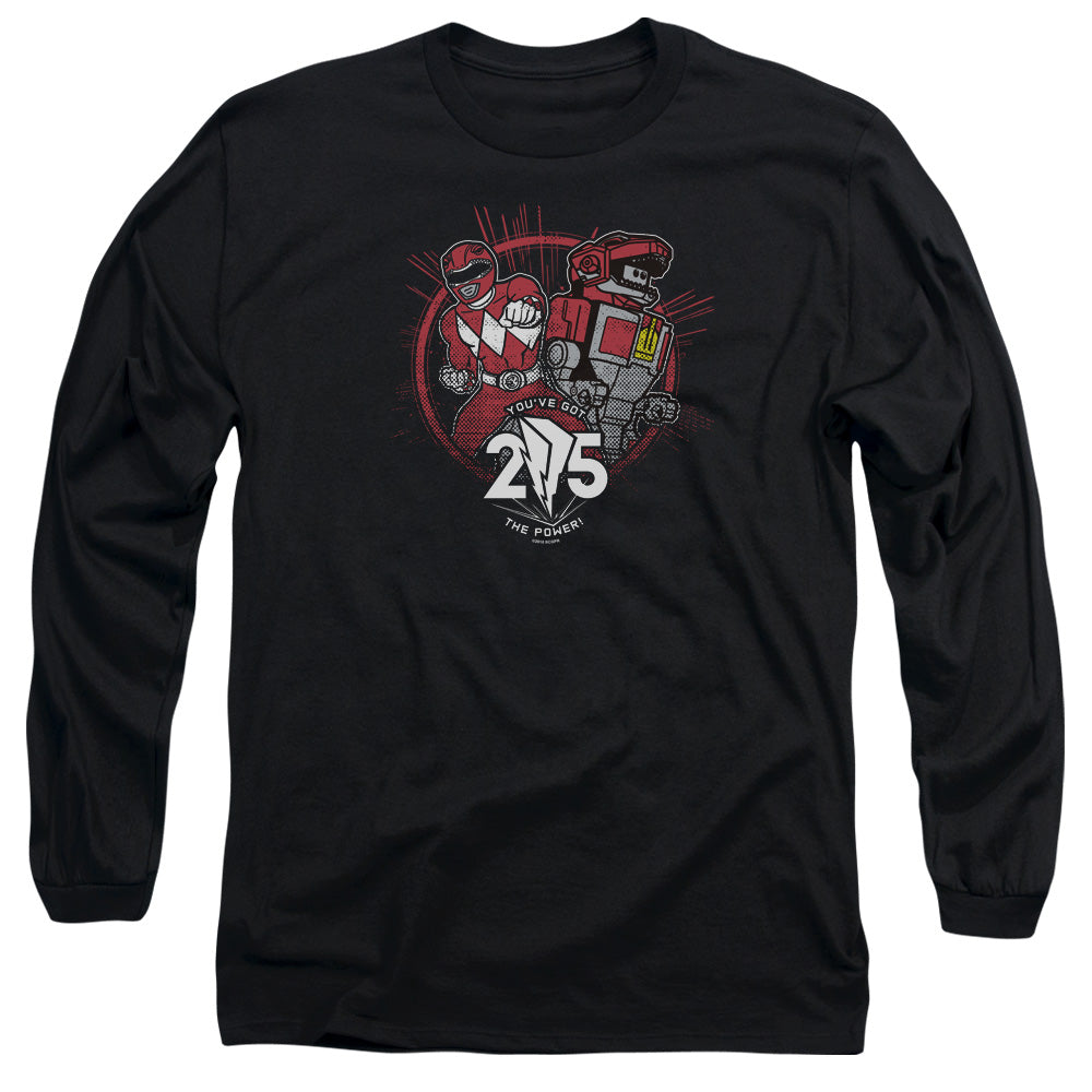Power Rangers Red 25 Mens Long Sleeve Shirt Black