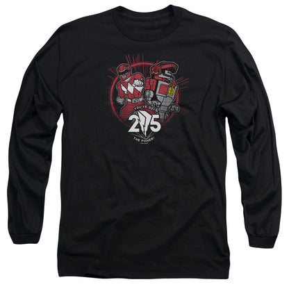 Power Rangers Red 25 Mens Long Sleeve Shirt Black