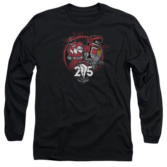 Power Rangers Red 25 Mens Long Sleeve Shirt Black