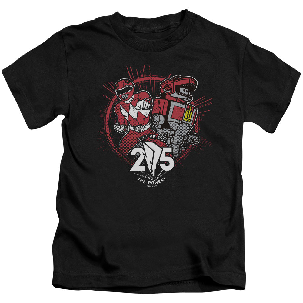 Power Rangers Red 25 Juvenile Kids Youth T Shirt Black