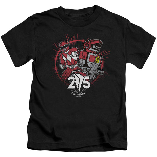 Power Rangers Red 25 Juvenile Kids Youth T Shirt Black
