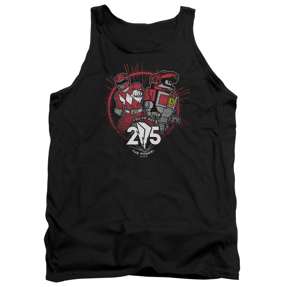 Power Rangers Red 25 Mens Tank Top Shirt Black