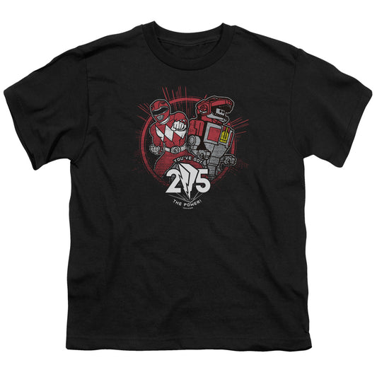 Power Rangers Red 25 Kids Youth T Shirt Black
