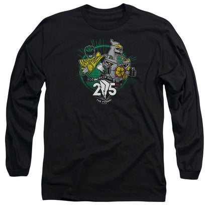Power Rangers Green 25 Mens Long Sleeve Shirt Black