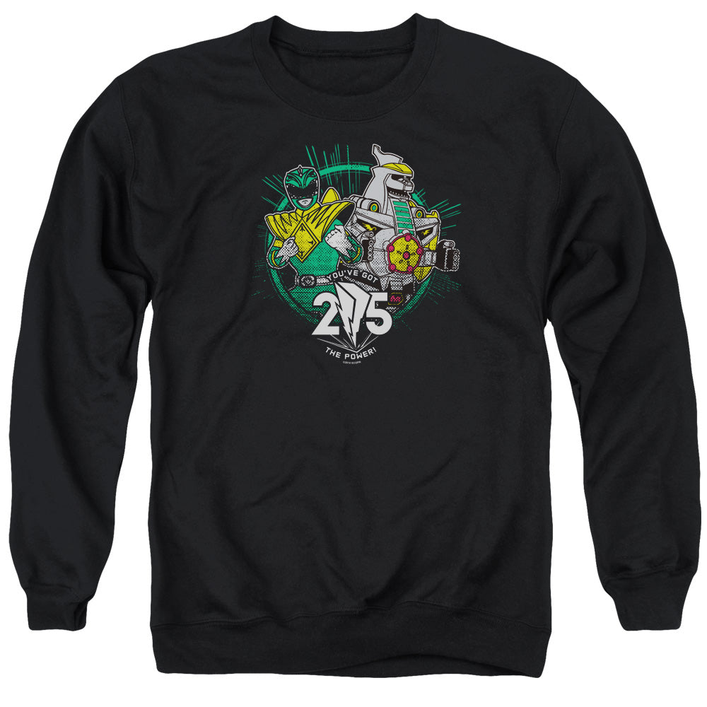 Power Rangers Green 25 Mens Crewneck Sweatshirt Black