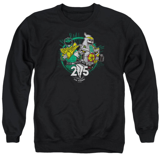 Power Rangers Green 25 Mens Crewneck Sweatshirt Black