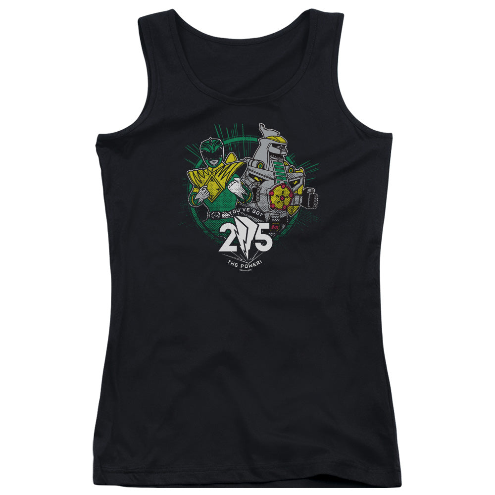 Power Rangers Green 25 Womens Tank Top Shirt Black