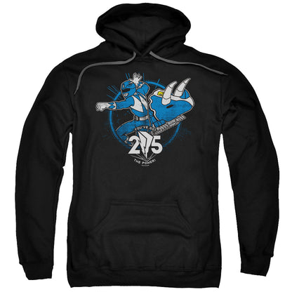 Power Rangers Blue 25 Mens Hoodie Black