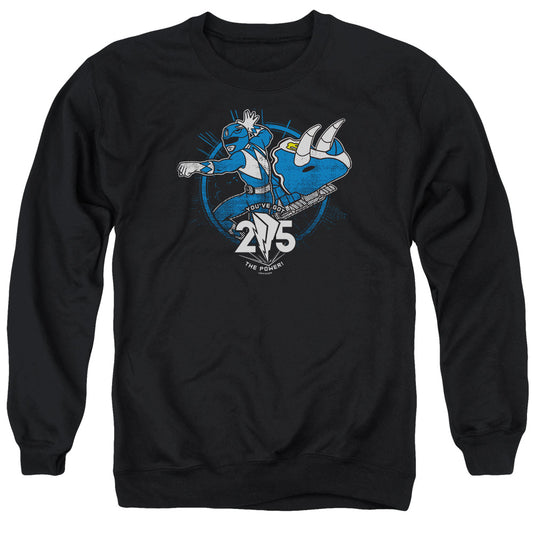 Power Rangers Blue 25 Mens Crewneck Sweatshirt Black