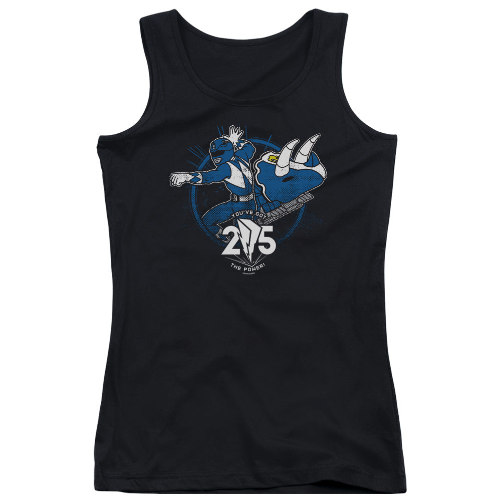 Power Rangers Blue 25 Womens Tank Top Shirt Black