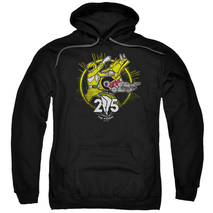 Power Rangers Yellow 25 Mens Hoodie Black
