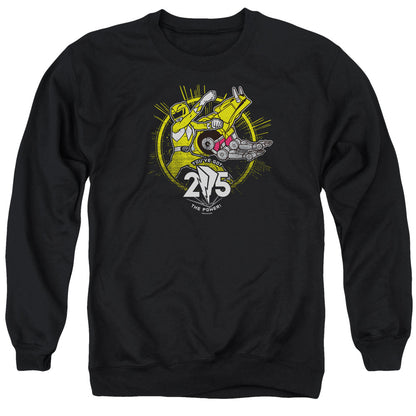 Power Rangers Yellow 25 Mens Crewneck Sweatshirt Black