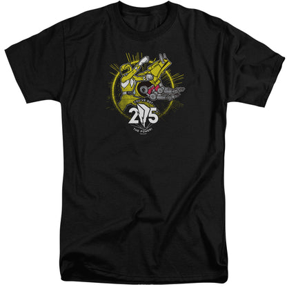 Power Rangers Yellow 25 Mens Tall T Shirt Black