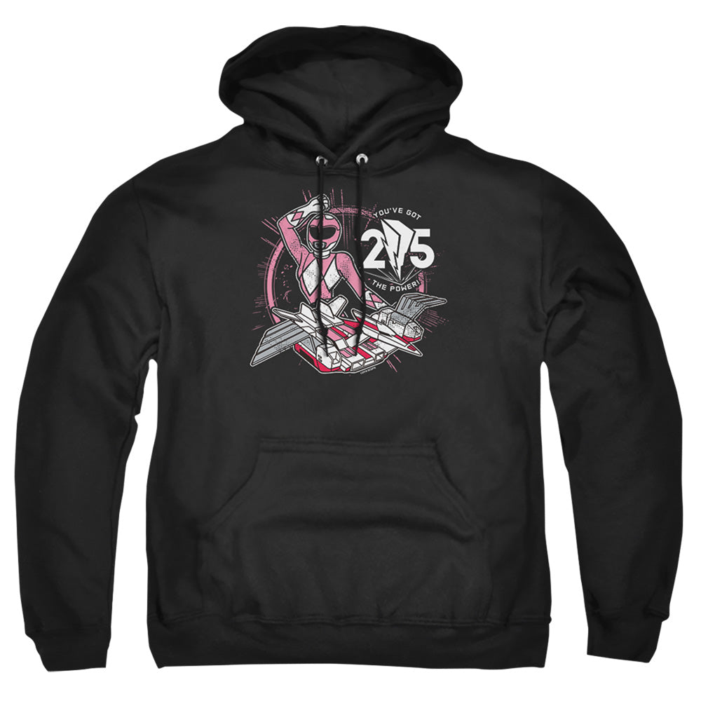 Power Rangers Pink 25 Mens Hoodie Black Officially Licensed