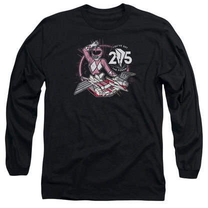 Power Rangers Pink 25 Mens Long Sleeve Shirt Black