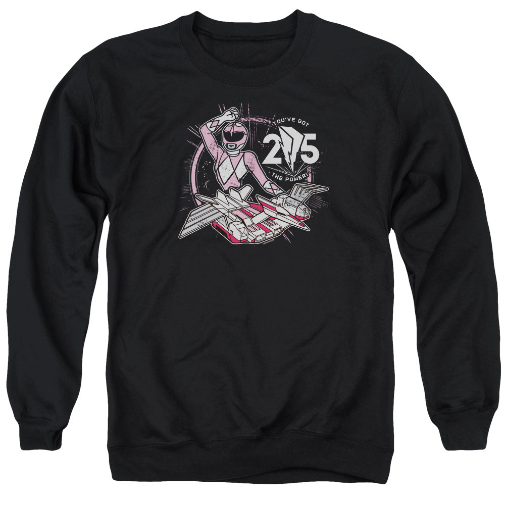 Power Rangers Pink 25 Mens Crewneck Sweatshirt Black