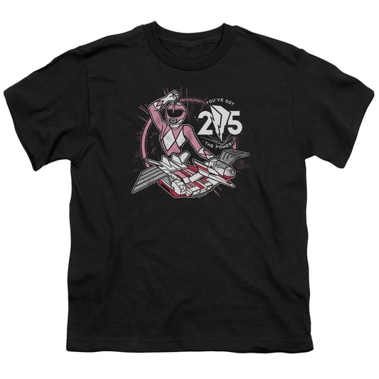 Power Rangers Pink 25 Kids Youth T Shirt Black